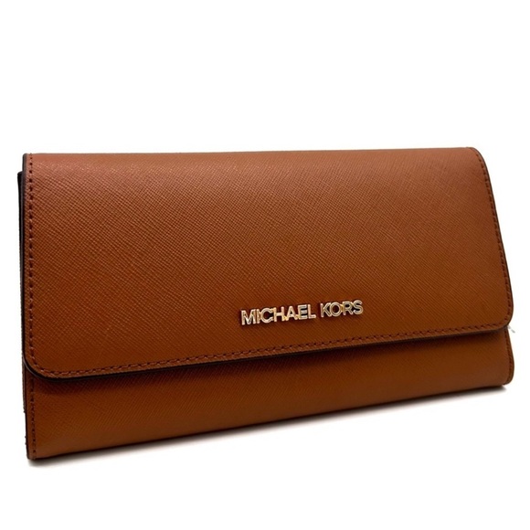 Michael Kors Large trifold Wallet Luggage (NWT) - Picture 1 of 8